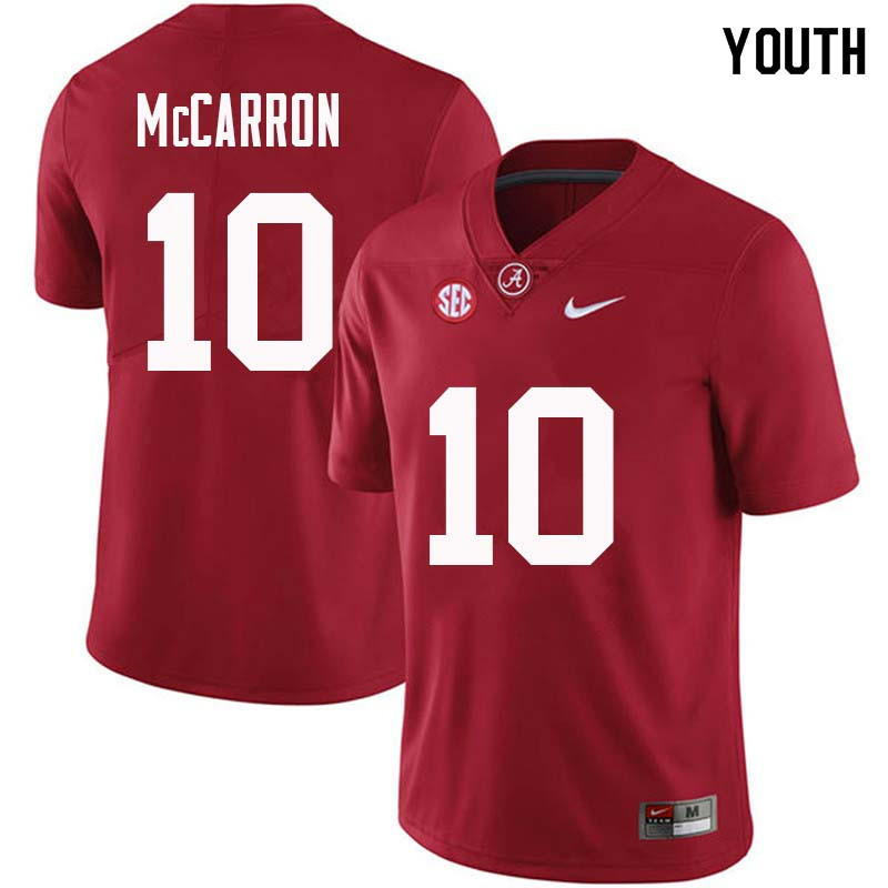 Youth #10 AJ McCarron Alabama Crimson Tide College Football Jerseys Sale-Crimson